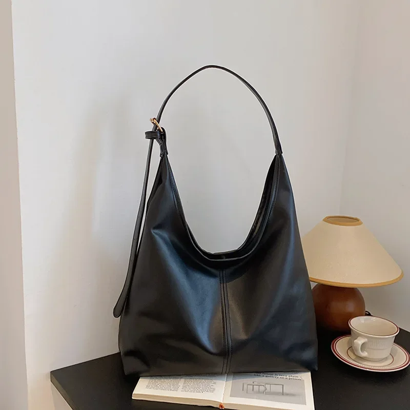 New Tote bag hand bill of lading shoulder women's bag retro simple large bag Tote bag - Image 6