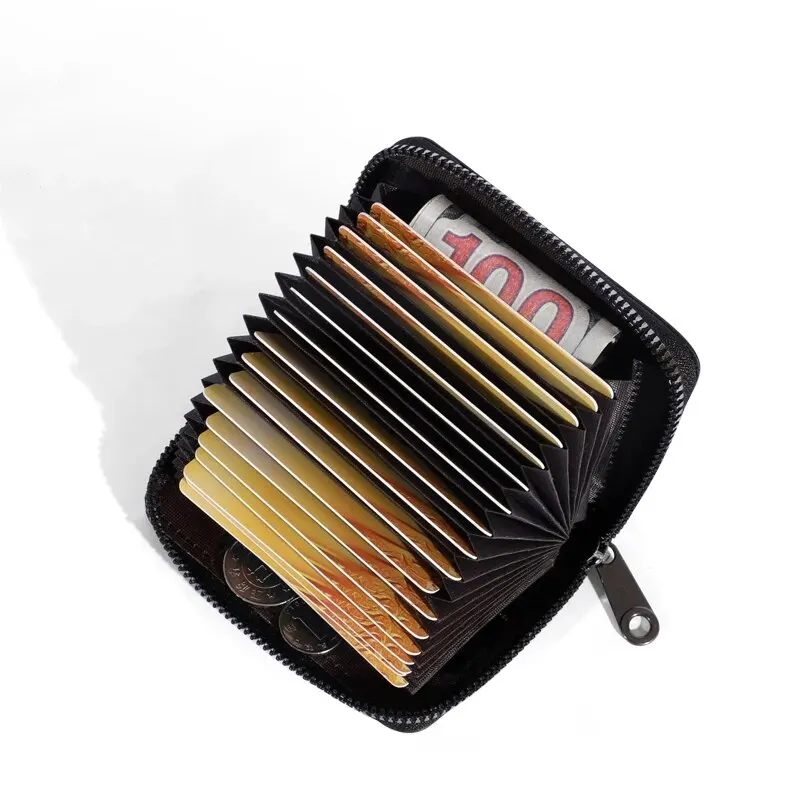 20 Detents Cards Holders PU Business Bank Credit Bus ID Card Holder Cover Coin Pouch Anti Demagnetization Wallets Bag Organizer - Image 5